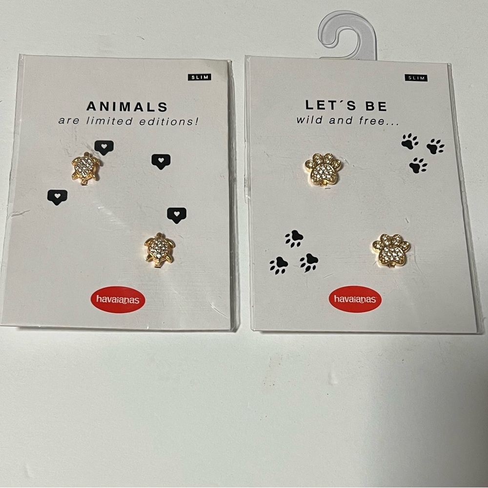 Havaianas Turtle & Paws Flip Flop shoe Charms